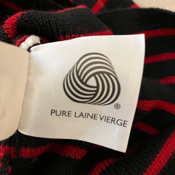 SAINT JAMES EUC Striped Breton Fisherman Sweater Jumper Red/Navy 100% Wool - Picture 9 of 9